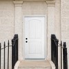 Lirago 2 Panel Plank Arch Top Fiberglass Front Doors 36  inch  x 80  inch  Right Hand Inswing White Wooden Grain Finish with Door Jamb - 3 of 4