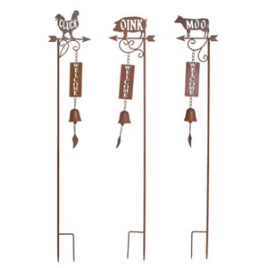 Transpac Metal Farm Animal Chime Y/S Set of 3 KD Spring Home Decorations - 1 of 1