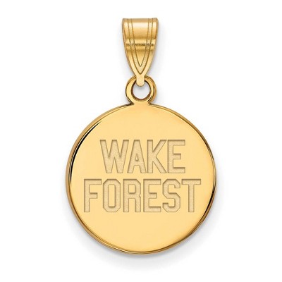 Black Bow Jewelry 10k Yellow Gold Wake Forest Demon Deacons NCAA Medium Pendant