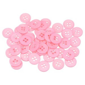 Unique Bargains Resin DIY Craft Flat 4-Hole Sewing Buttons 100 Pcs - 1 of 4