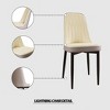 Modern Dining Chairs Set, with Thick Soft Cushions & Metal Leg, for Dining Room, Kitchen, Available in Multiple Colors - 3 of 4