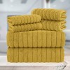 BAGOKIE 100% Turkish Cotton Corduroy Ribbed Bath Towels 6-Piece Set - 4 of 4