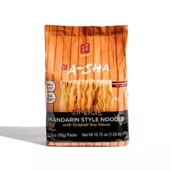 A-Sha Mandarin Medium Noodles with Original Sauce - 16.75oz