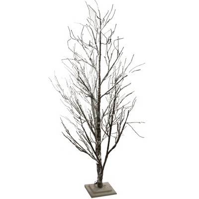 Melrose 6' Prelit Artificial Christmas Tree LED Lighted Frosted Twig Brown - Warm Clear Lights