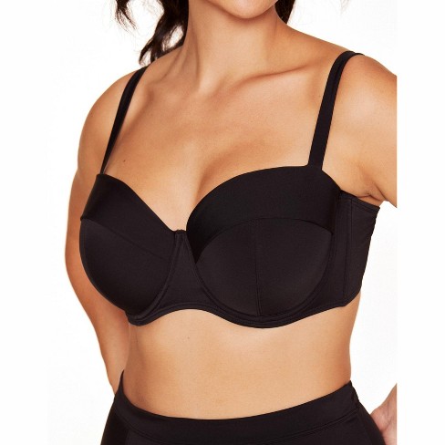 Adore Me Women's Vivien Swimwear Top 40c / Jet Black. : Target