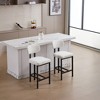 SKRAN 26" Modern Upholstered Fabric Counter Height Barstools Set of 2, With Backrest, Metal Legs for Dining Room, Living Room, Pub - 4 of 4