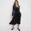 Lands' End Women's Velvet and Satin Duet Midi Dress - 4 of 4