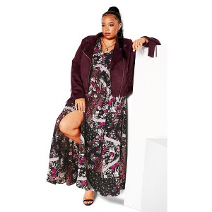 Women's Plus Size Piper Maxi Dress - black | CITY CHIC - 1 of 4