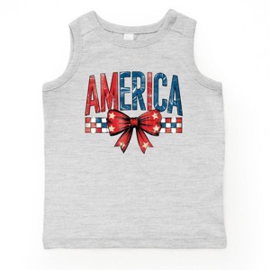 The Juniper Shop Coquette America Checkered Youth Tank Top - 1 of 4