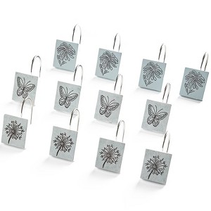 The Lakeside Collection Love Is Bathroom Collection - Set of 12 Shower Hooks 12 Pieces - 1 of 4