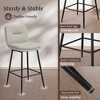 Arceso 1PC 26 Inch Bar Stools, Double-Layer Upholstered Counter Height Bar Stools for Kitchen Island, Faux Leather Barstools with Back and Footrest - 3 of 4