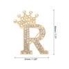 Unique Bargains Women Rhinestone Initial Alphabet Badges Pins and Clips - 2 of 4