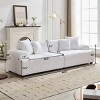 94.5 inch Wide Modern Style Tufted Sofa, Oversized Recliner Sofa with 4 Square Pillows, Modern Casual Sofa for BedRoom, LivingRoom,White - 2 of 4