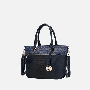 MKF Collection Grace Women’s Signature and Croc Embossed Tote Bag by Mia K - 1 of 4