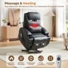 Bestier 34.6'' Electric Power Lift Asist Recliner Chair with Massage and Heat, Fax Leather Reclining Chair with Side Pockets & Cup Holders - 3 of 4