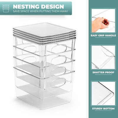 Sorbus 8 Pack Medium Clear Storage Bins with Lids - Perfect for Kitchen, Pantry, Home Organization, and Storage — фото 3