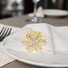 Unique Bargains Napkin Ring Faux Diamond Snowflakes Stainless Steel 1 Pc - 3 of 3