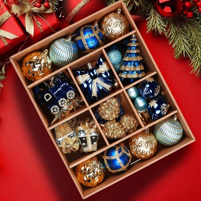 82pcs Christmas Balls Ornaments Set, Delightful Classic Gift Set, Shatterproof Plastic Decor for Xmas Tree Holiday Wedding Party