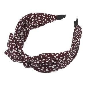 Unique Bargains Women's Fashion Leopard Spot Wide Bow Headbands - 1 of 4