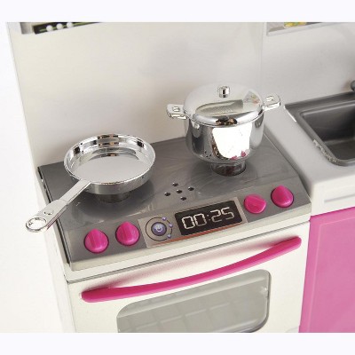 Pink and Silver Battery Operated Modern Kitchen Playset