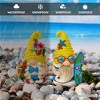 Tropical Beach Gnome Duo Figurine Set, Cute 6" Summer Decoration Garden Statue| OrnamentallyYou - 4 of 4