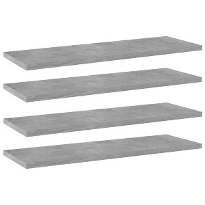 vidaXL Bookshelf Boards 4 pcs Concrete Gray 23.6 in.x7.9 in.x0.6 in. Engineered Wood - 1 of 4