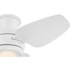 Casa Vieja 36" Whirl Modern Country Indoor Outdoor Ceiling Fan 3 Blade LED Light Remote Control Matte White Finish Bedroom Patio Living Room Hugger - 4 of 4