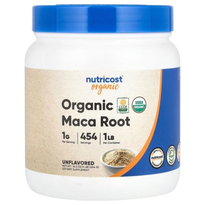 Nutricost Organic Maca Root, Unflavored, 1 lb (454 g)