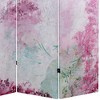Pink Boudoir Room Divider - Oriental Furniture: 3-Panel Floral Canvas, No Assembly Required - 3 of 3