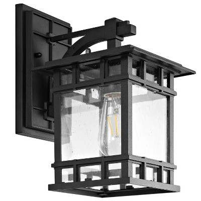 Grayter Outdoor Wall Lantern - Black - Safavieh