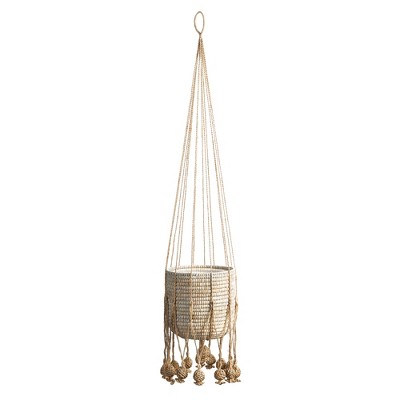 Plum & Post Gaia Jute Hanging Basket 11.75"