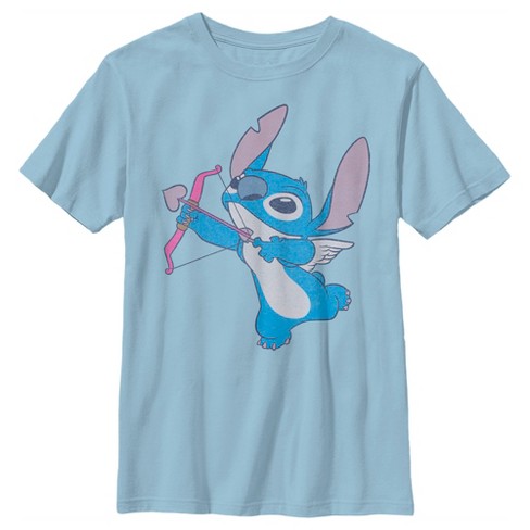 Boy's Lilo & Stitch Cupid Stitch With Heart Arrows T-shirt : Target