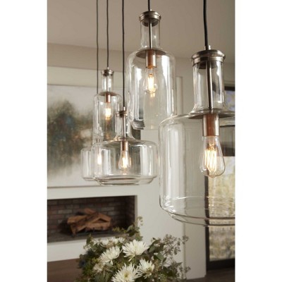 Latrobe Matte Black Glass 17" Pendant Light