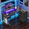 GALAXHERO 47-Inch L-Shaped Gaming Desk, Corner Computer Desk with Storage, Power Outlets & LED Lights, Office/Gaming Desk for Bedroom - 2 of 4