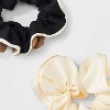 Satin Hair Twister Set 2pc - A New Day™ Black/Cream - 3 of 3