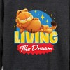Women's - Garfield - Living The Dream Lightweight French Terry Wide Neck Long Sleeve Graphic Shirt - 2 of 4