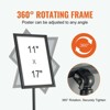 VEVOR Pedestal Sign Holder, 11 x 17 Inch Vertical and Horizontal Adjustable Poster Stand, Heavy-Duty Floor Standing Sign Holder, Black - 3 of 4