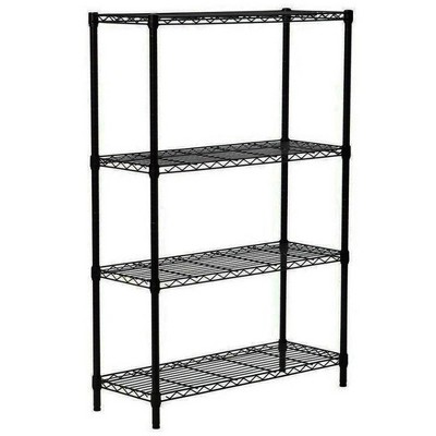 Honey-Can-Do Black 4-Tier Steel Garage Storage Shelving Unit