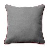 16.5" x16.5" Snowy Christmas Square Throw Pillow Red/Gray - Pillow Perfect - 2 of 3
