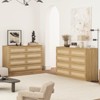 Rattan Dresser for Bedroom - 8 Spacious Drawers, Modern Design, Versatile for Closet & TV Stand - 3 of 4