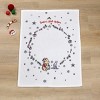 NoJo Disney Winnie the Pooh and Piglet White, Red, and Green Christmas Holiday Wreath "Santa's Little Helper" Photo Op Super Soft Baby Blanket - 2 of 4