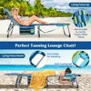Resenkos Patio Dining Chairs, Patio Kitchen Chairs,5-position Outdoor Folding Chaise Lounge Chair-Blue and Green - 4 of 4