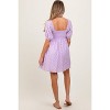 PinkBlush Lavender Smocked Back Textured Babydoll Maternity Mini Dress - 4 of 4