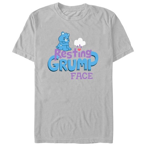 Care Bears Men's Resting Grump Face T-Shirt Silver