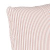 18"x18" Oxford Striped Polyester Pillow Coral - Skyline Furniture: Woven Square Indoor Decorative Accent with Zipper - 3 of 4