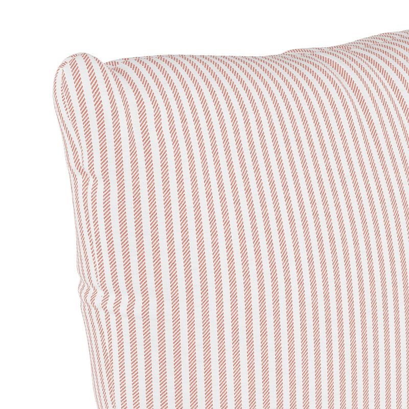 18&#34;x18&#34; Oxford Striped Polyester Pillow Coral - Skyline Furniture, 4 of 7