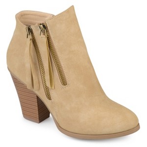 Journee Collection Womens Vally Inside Zip Stacked Heel Booties - 1 of 4