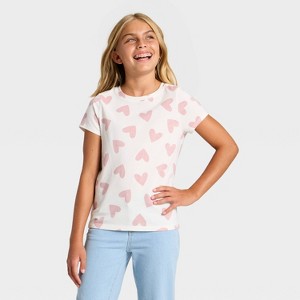 Girls' Short Sleeve Printed T-Shirt - Cat & Jack™ - 1 of 3
