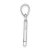 Black Bow Jewelry Sterling Silver, Sabrina Collection, D/C Block Initial  T Pendant - 2 of 4