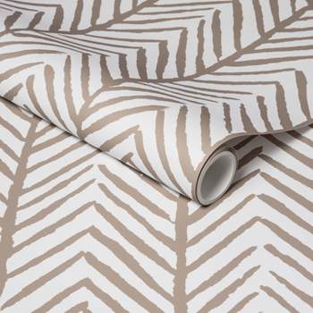 Herringbone Stripe Peel & Stick Wallpaper Tan - Threshold™